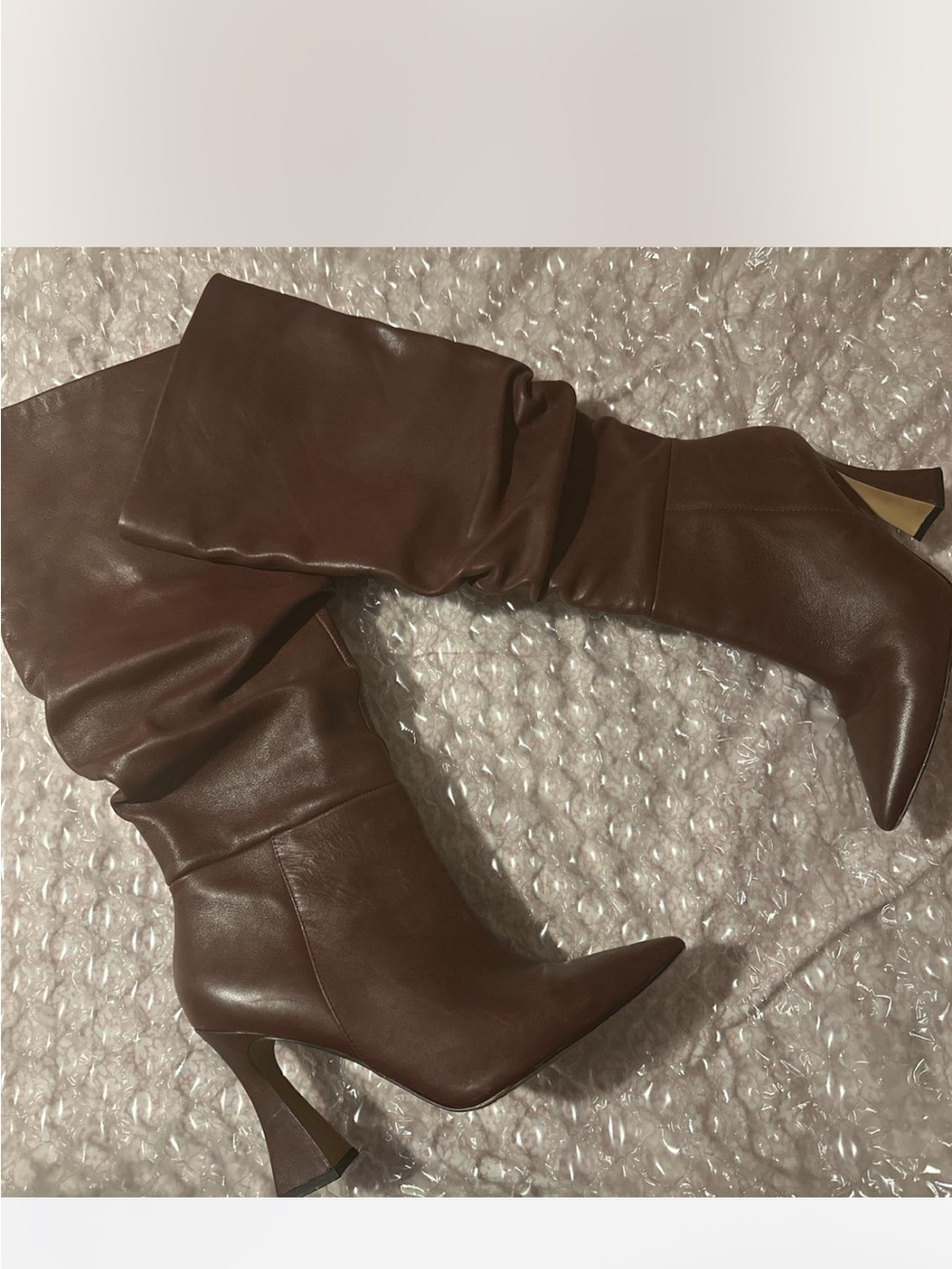Vince Camuto Burgundy Slouch Pointed-Toe Mid-Calf Boots - Picture 3 of 3